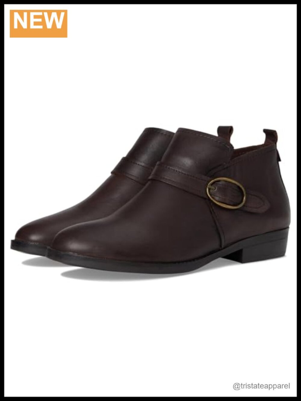Water-Resistant Nappa Leather Ankle Booties Almond Toe Side Zip